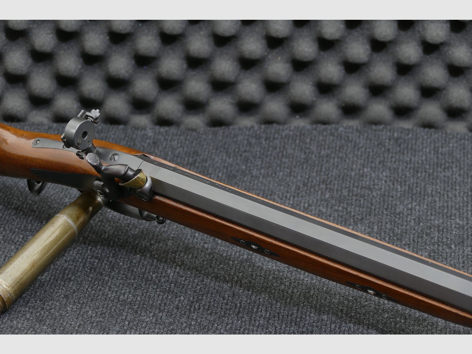 Davide Pedersoli Vorderlader Gewehr Tryon Rifle (Model S.229) uitvoering Creedmoor, .45 zwartkruit, zeer goed onderhouden