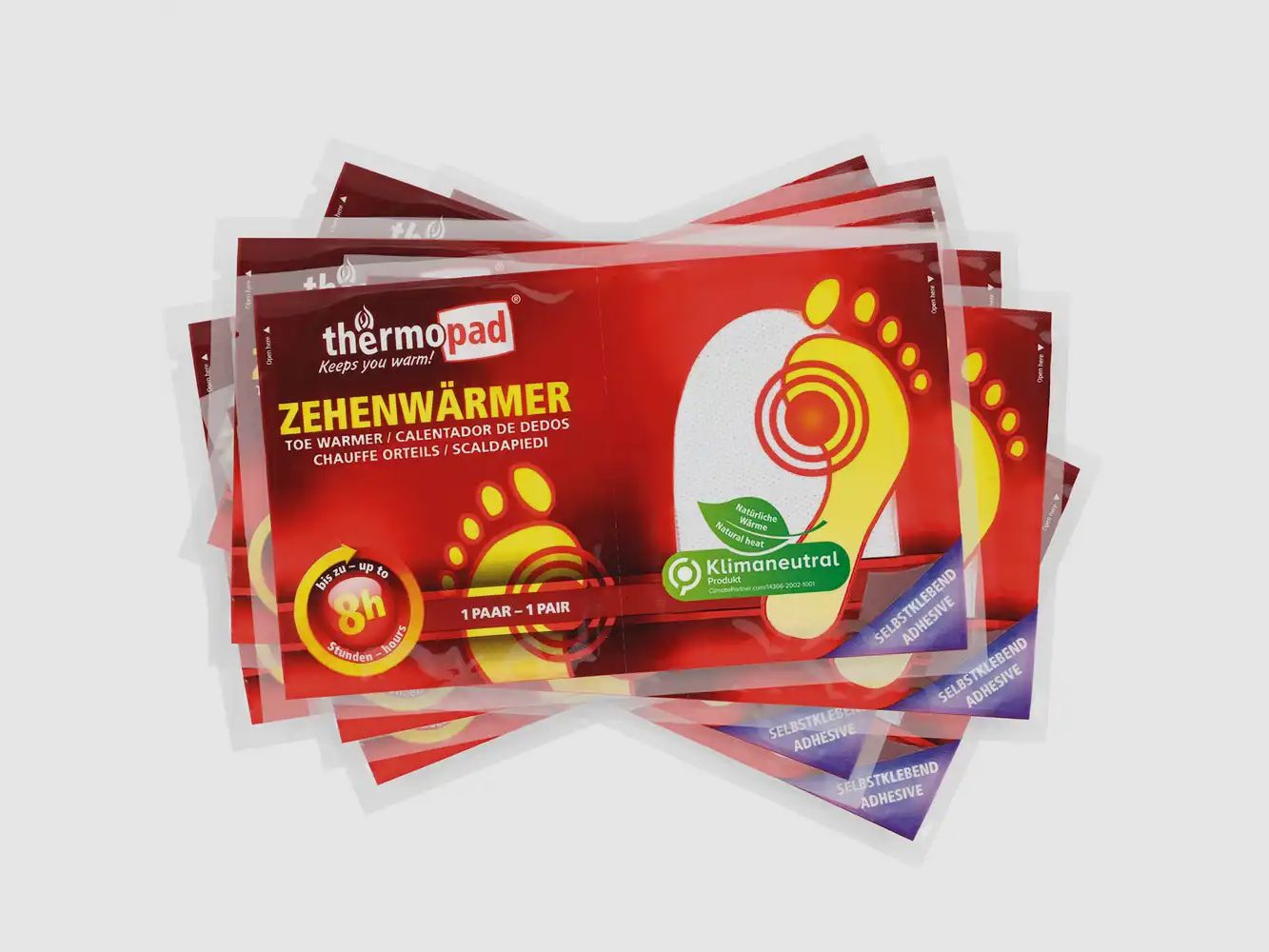 Zehenwärmer extra dünn Ausführung: 10 Paar