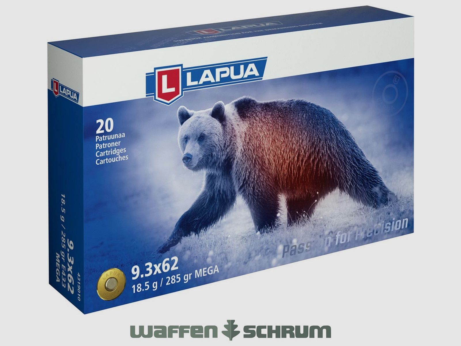 Lapua Naturalis 16,2g - 250gr. 9,3x62