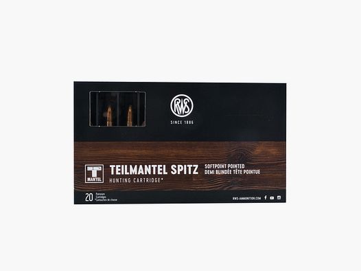 RWS 5,6x52 R TM 4,6g/71gr. Cartouches de fusil