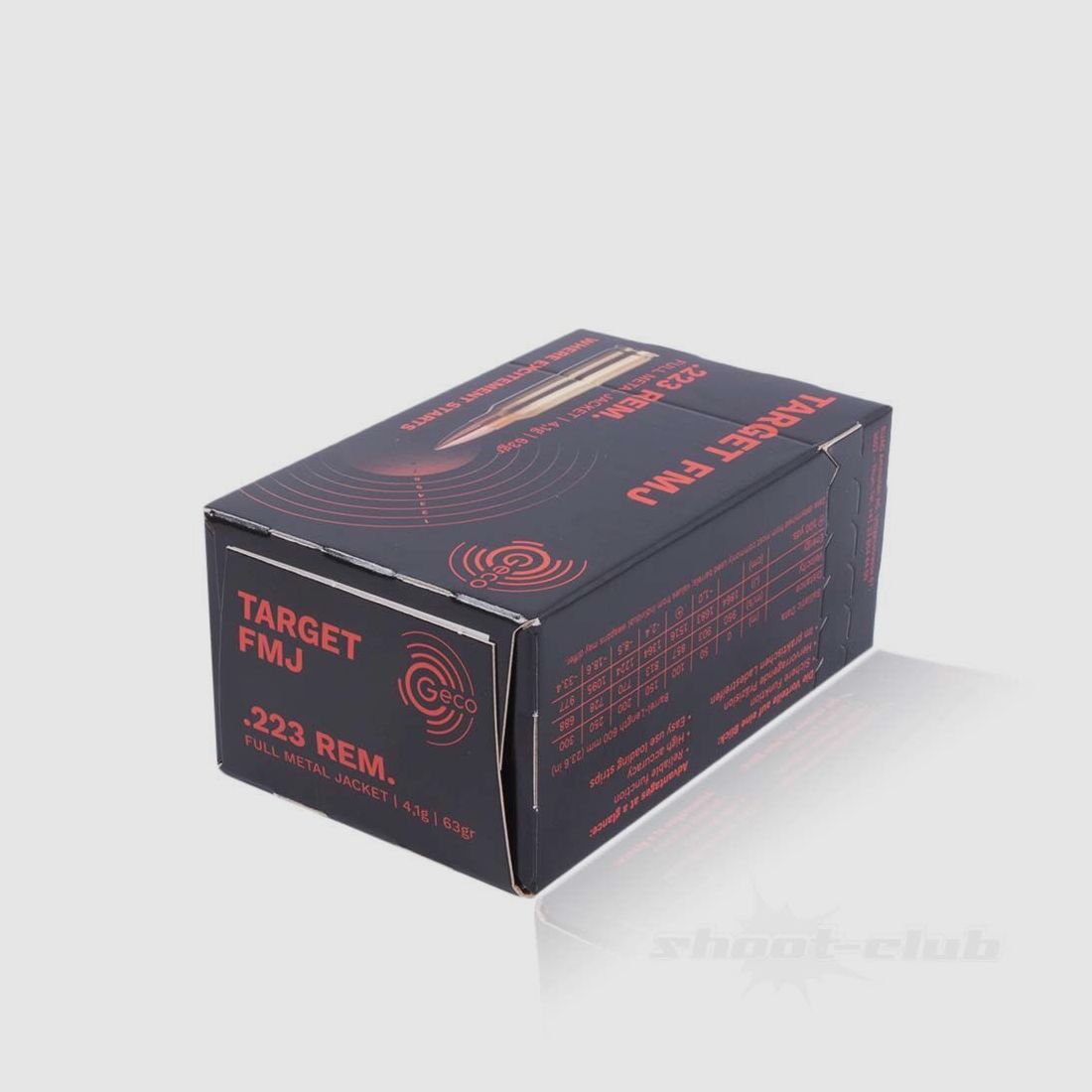 GECO Büchsenpatronen, VM, 4,1g/63Grs im Kal. .223Rem - 50 Stück