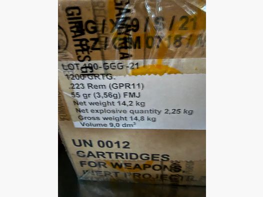 GGG .223 1200 szt. 55gr FMJ