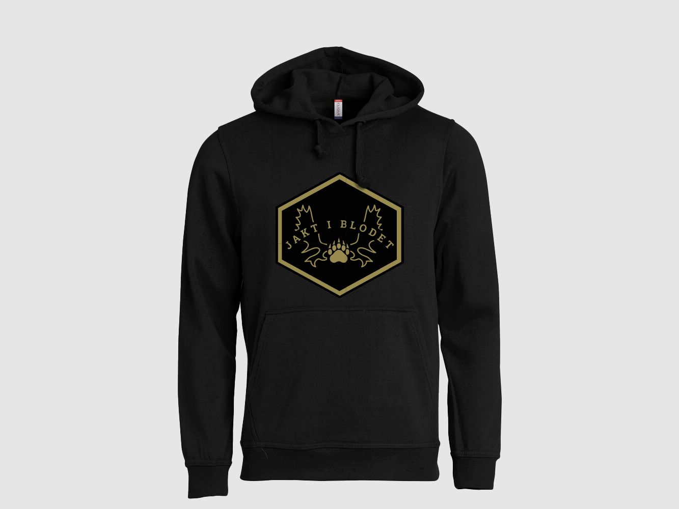 Basic Hoody "Jakt i blodet" Unisex Black - 2XL