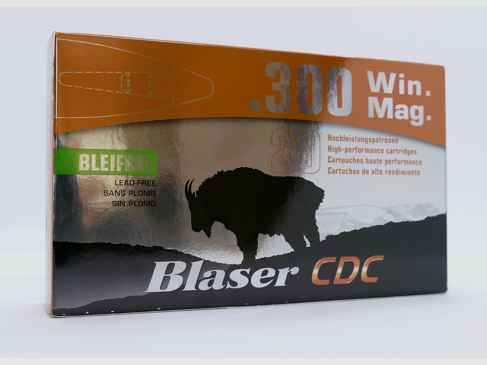 Blaser .300WinMag CDC 10,4g/160gr. Büchsenpatronen Bleifrei
