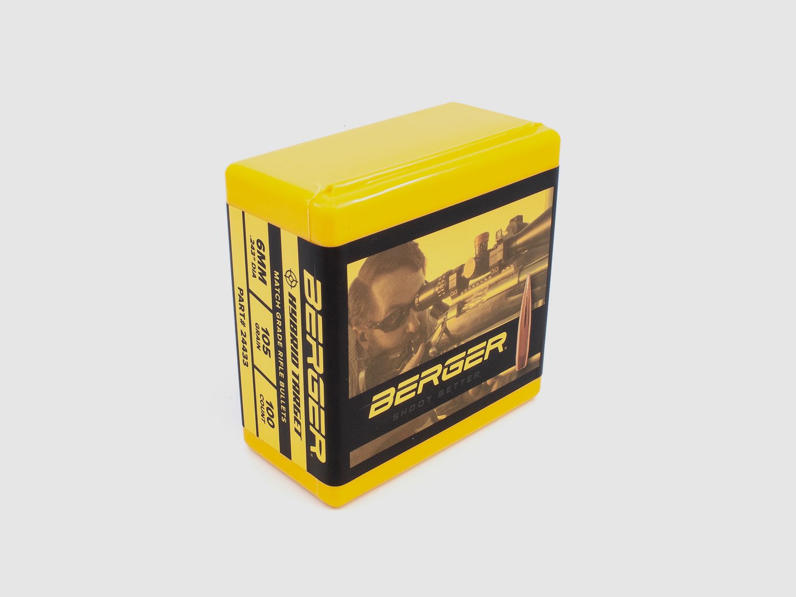 Berger Geschoss 6mm/.243 Hybrid Target 105GR 100 Stück