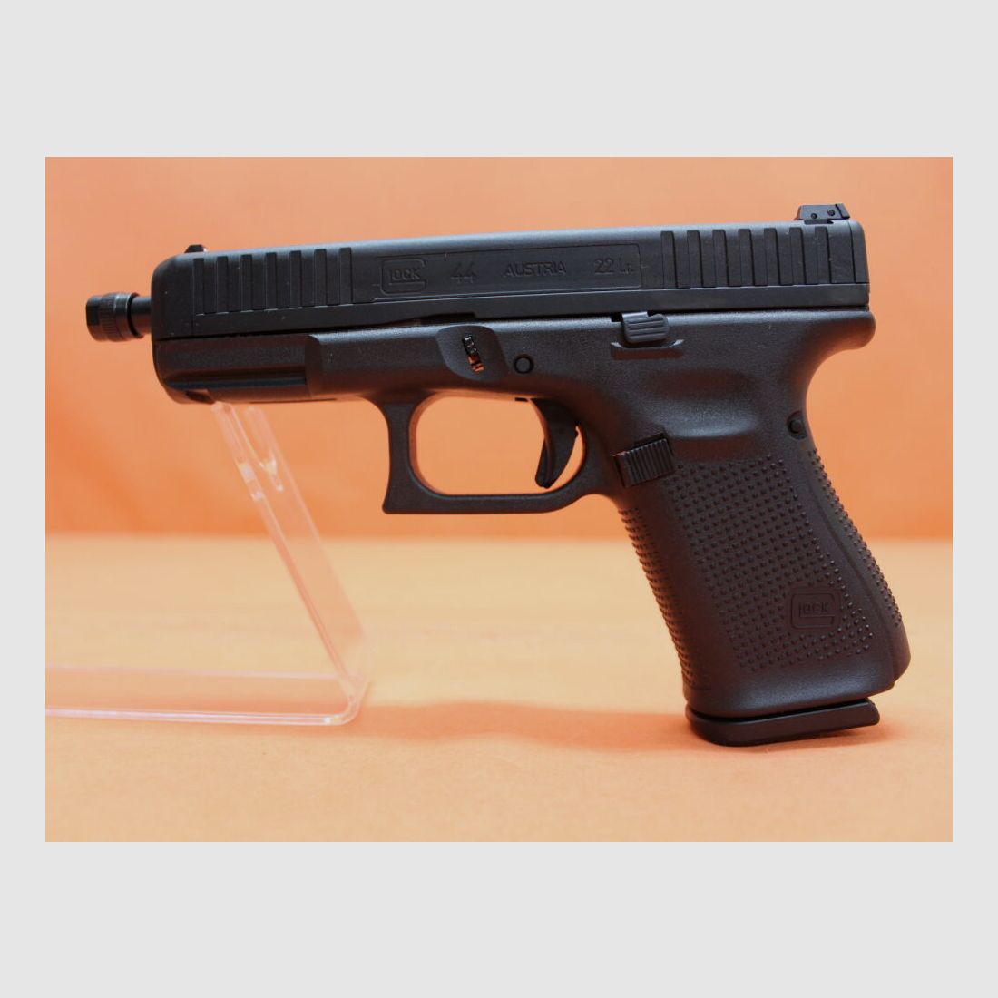 Glock Ha.Pistole .22lr Glock 44 Gen5 118mm Lauf/ Mündungsgewinde M9x0,75/ Reservemagazin (.22L.R./ .22lfb)