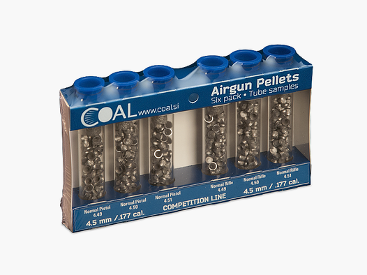Coal Competition Diabolos günstige 6er Test-Packung Kal.4,5 mm/.177 6 x 40 Stück Teströhrchen