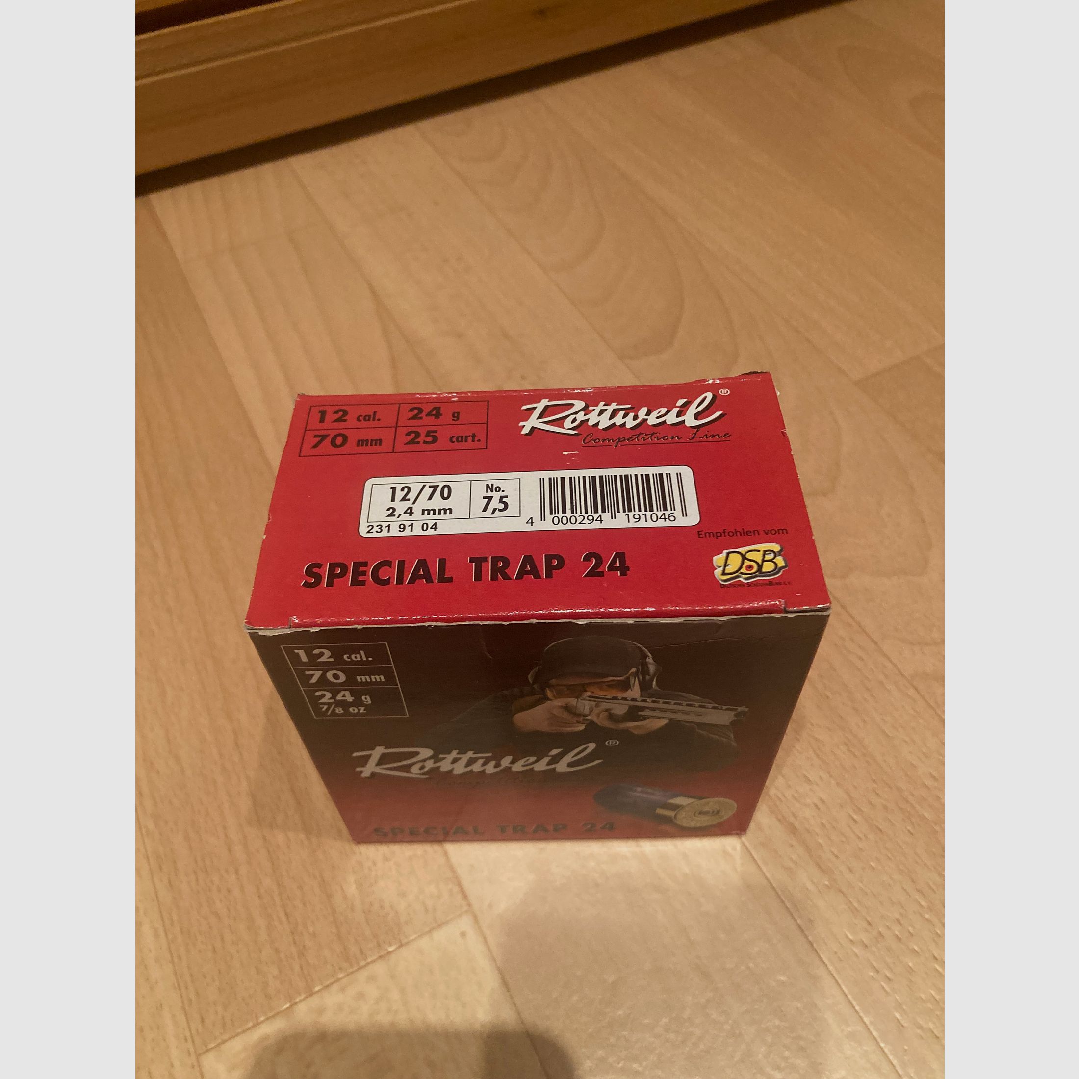 Rottweil 12/70 Special Trap 24, nr. 7,5, 2,4mm