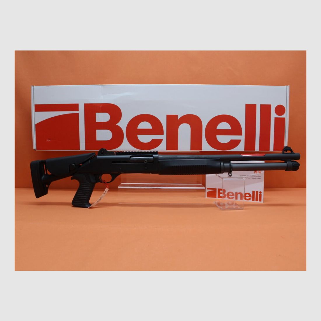 Benelli Ha.Flinte 12/76 Benelli M4 Super 90 TS MC 18,5"/47cm Lauf/ Multichoke/ Teleskop-Schaft/ Ghost-Ring