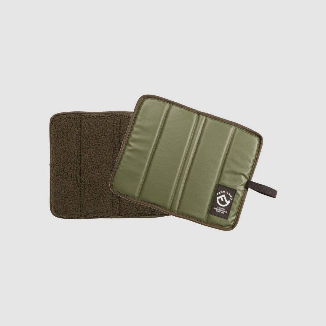 Farm-Land Cuscino da Seduta, Pelliccia Sintetica Oliva