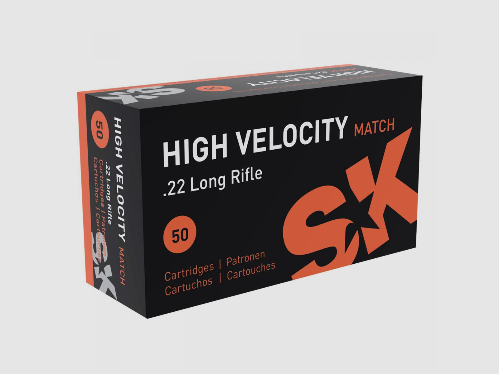 SK High Velocity Match .22 LR 40GR 50 Patronen