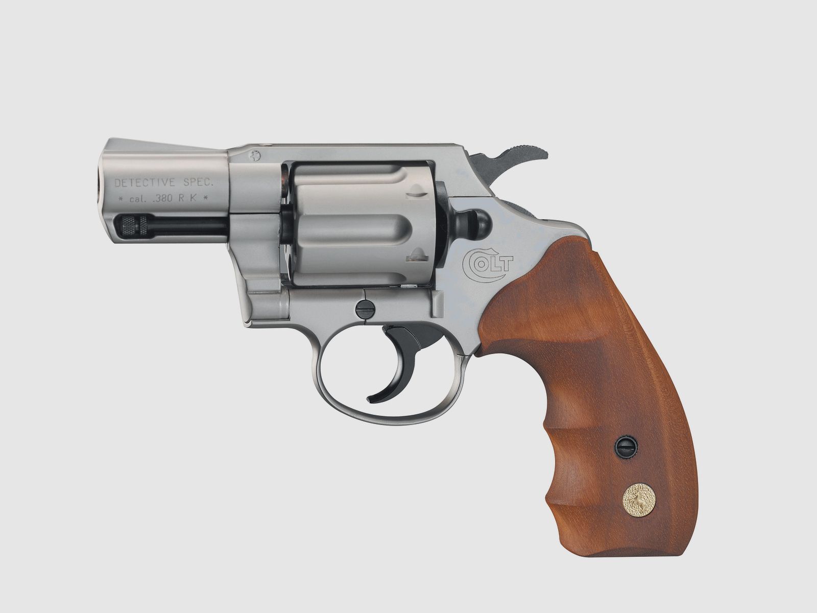 Colt Detect. Special - 6Schuß. 9mm vernickelt / Holzgriff