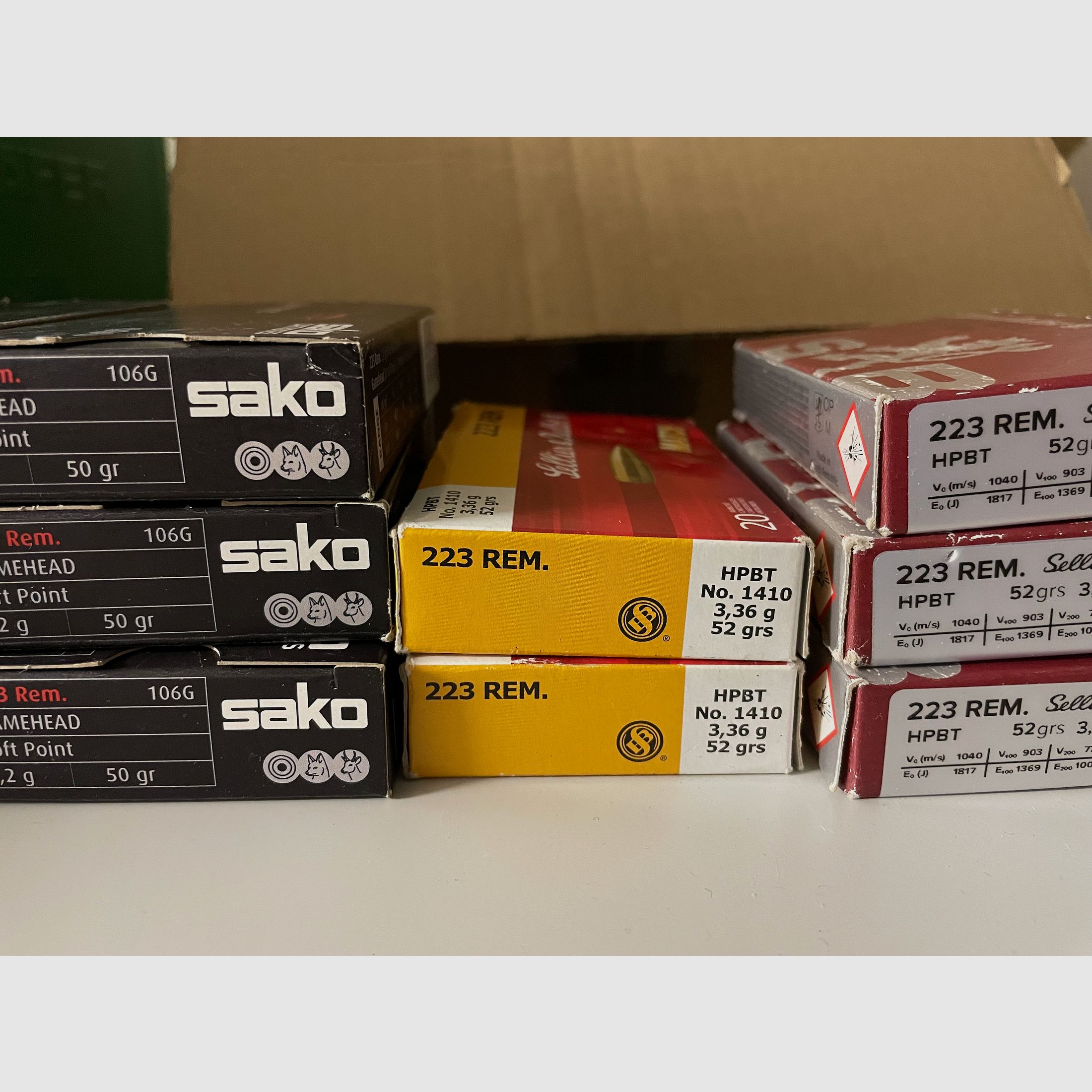 223 Rem Munition 326 Schuss für Jagd und Sport  (Sako, S&B, Magtech)