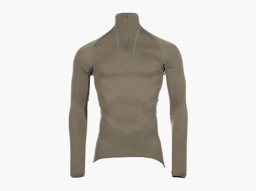 Woolpower Woolpower Camiseta Interior Zip Turtleneck Lite - Negro / S Hombres