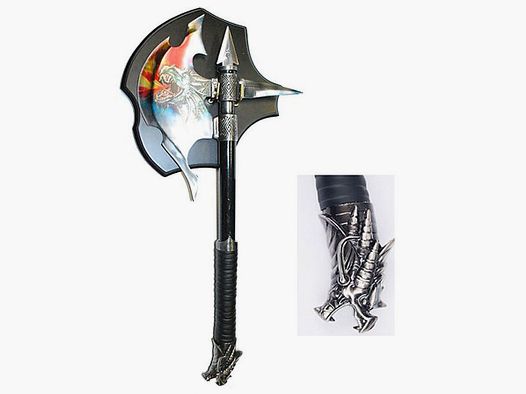Fantasy axe with wall mount