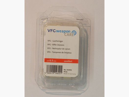 VFG Czyścik do luf Comfort / 50 szt. 6,5 mm Akcesoria czyszczące do broni