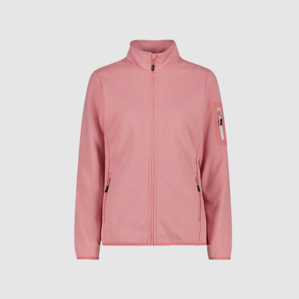 CMP Damen Jacke Knit-Tech-Fleece mit Inner Layer aus Mesh Orchidea Bianco