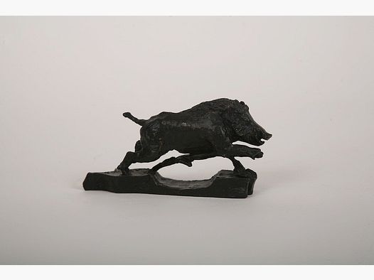 Lovergreen Bronzestatue Motiv Das springende Wildschwein von Marie Boisson