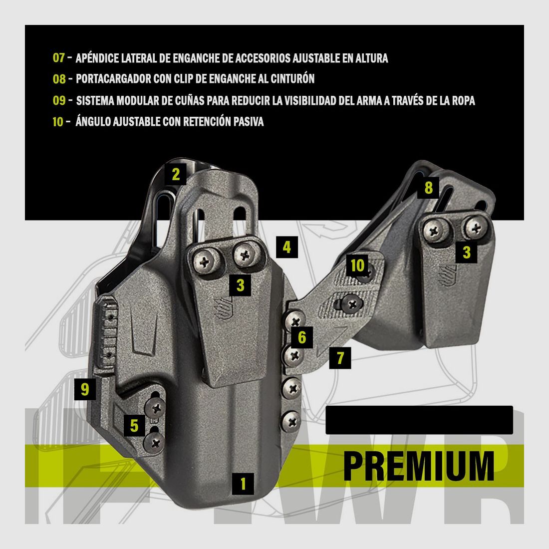 Futteral BLACKHAWK! Stache IWB S&W Shield 9/40, Bild 6 von 6