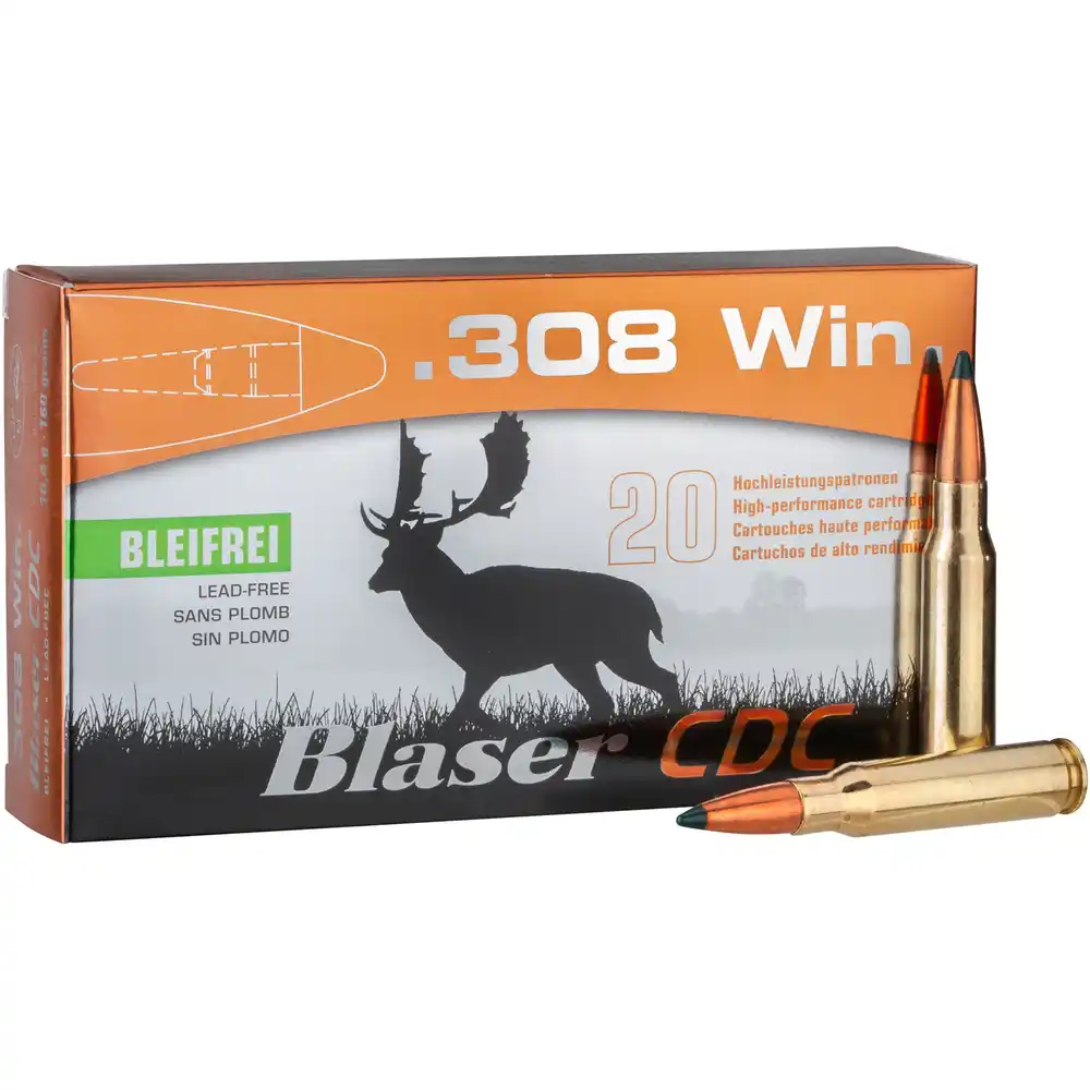 Munitions Blaser CDC .308 Win 10,4g/160grs (sans plomb)