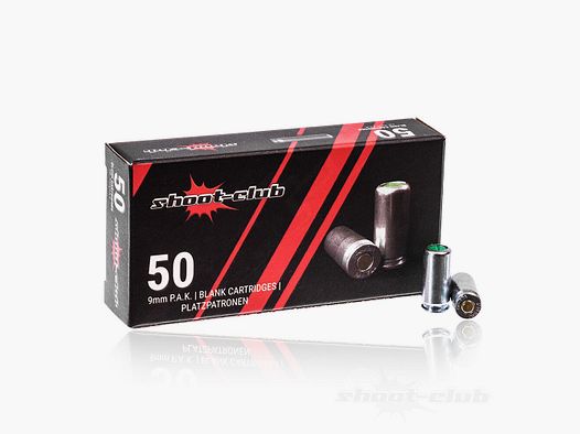 shoot-club GmbH shoot-club cartuchos de fogueo en calibre 9mm P.A.K - 50 uds.