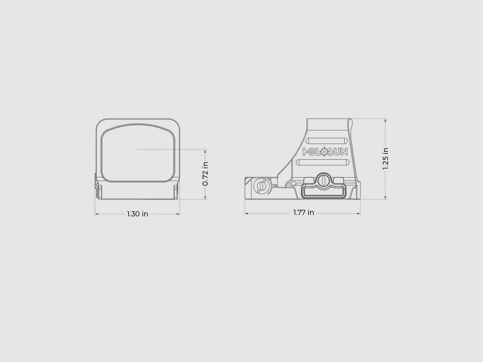 Holosun HS507COMP Offenes Reflex Rotpunktvisier mit wechselbarem Absehen (2MOA Punkt, 8/20/32MOA Kreis), Bild 7 von 13