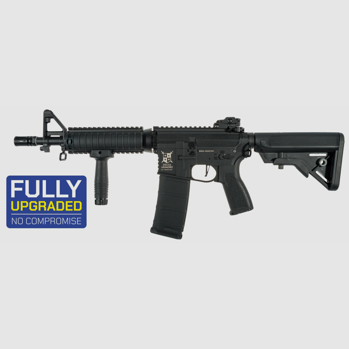AR15 CQB-R CHARLIE ETU NC! - Delta Armory Series Black S-AEG Airsoft Rifle Free from 18 Years