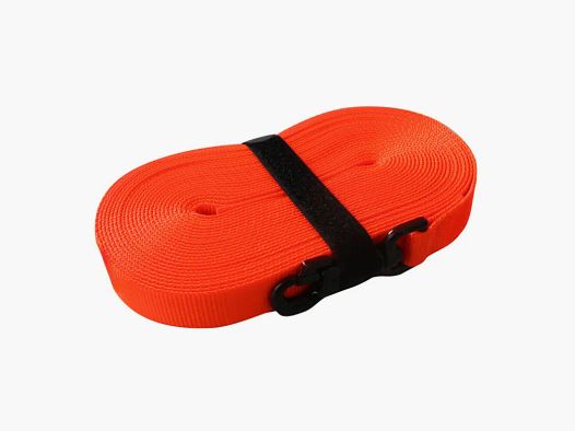 Longe plate pour chien - 10 mètres - Orange
