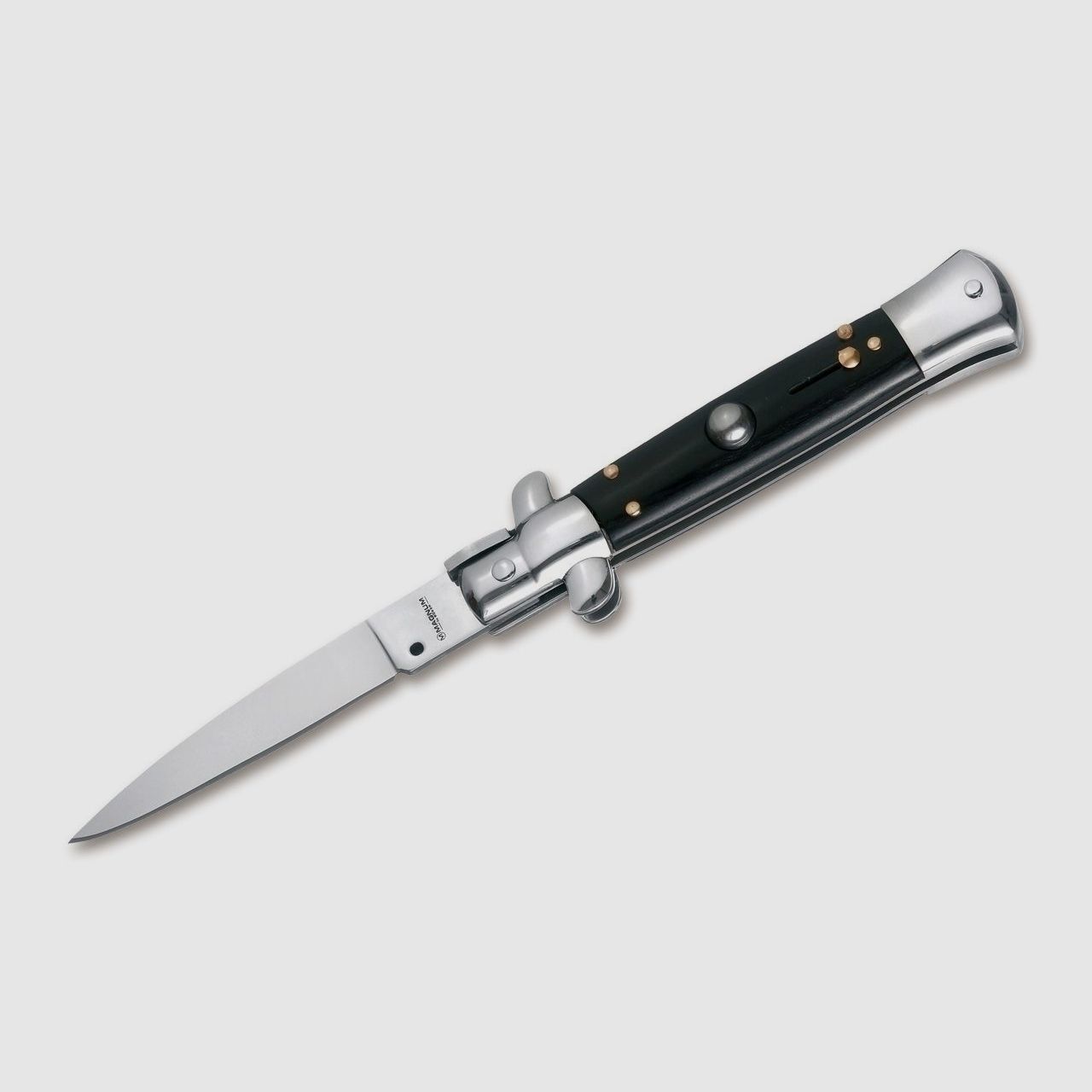 Springmesser Sicilian Needle Dark Wood klassisches Stiletto