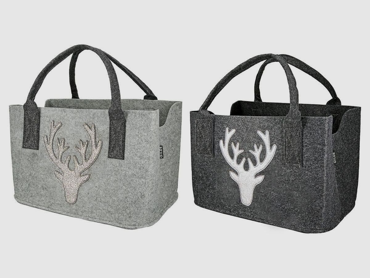 Gilde felt bag deer glitter