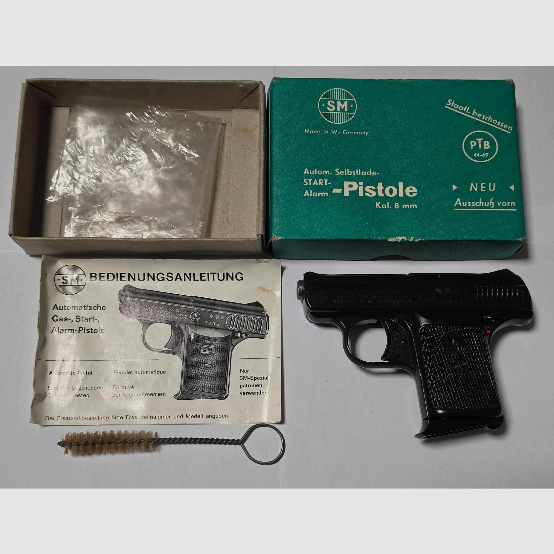 Selten SM MOD 110 PTB 44-69b pistola de bolsillo 8mm K de fogueo, imagen 1 de 3
