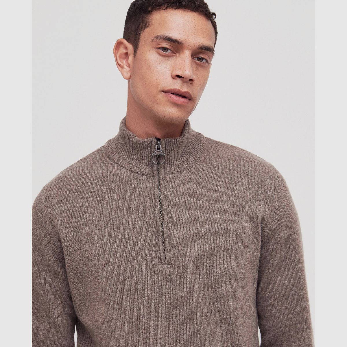 BARBOUR Holden Half Zip Sweater Military Marl