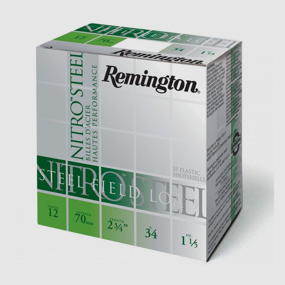 Jachtpatronen 12/70 REMINGTON Nitro-Steel 34gr. P-3, afbeelding 1 van 2