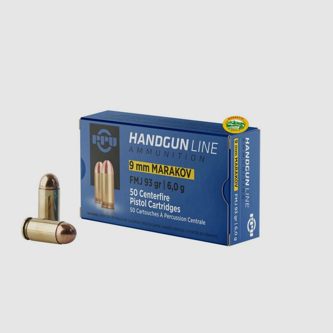 PRVI PARTIZAN Munition Kal. 9 Makarov 93 gr. FMJ