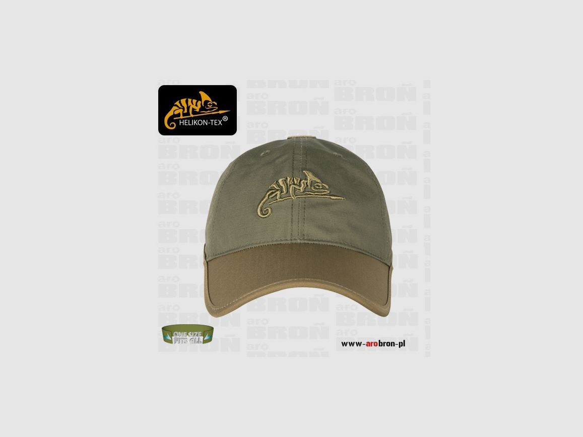 Tactical baseball cap Helikon Logo Cap (CZ-LGC-PR-1211A) – ADAPTIVE GREEN/COYOTE, for hearing protection, image 2 of 2
