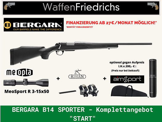 Bergara B14 Sporter Komplettangebot "START" | Jungjäger - Waffen Friedrichs