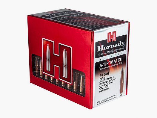 Hornady Geschosse .30/.308 – A-Tip Match – 176gr #30717