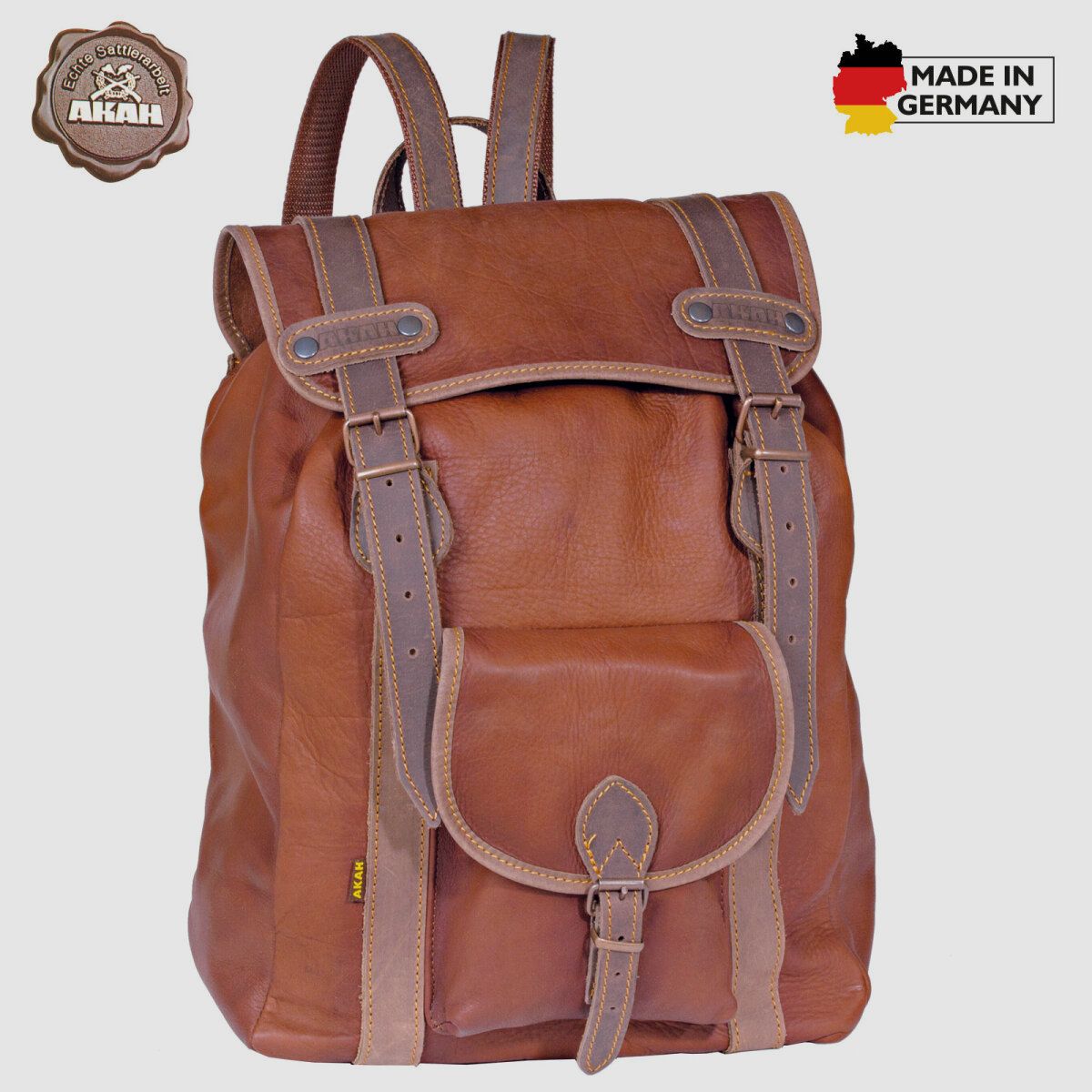 Mochila de senderismo AKAH de cuero YAK