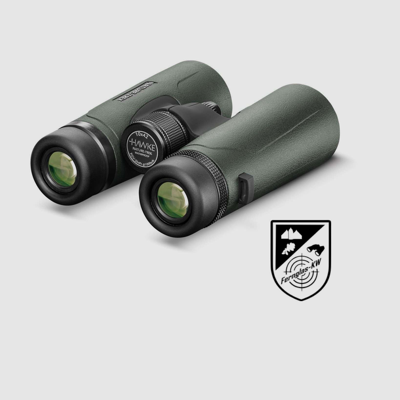 HAWKE 35103 Nature Trek Binoculars 10x42 FMC Waterproof with Case and Strap