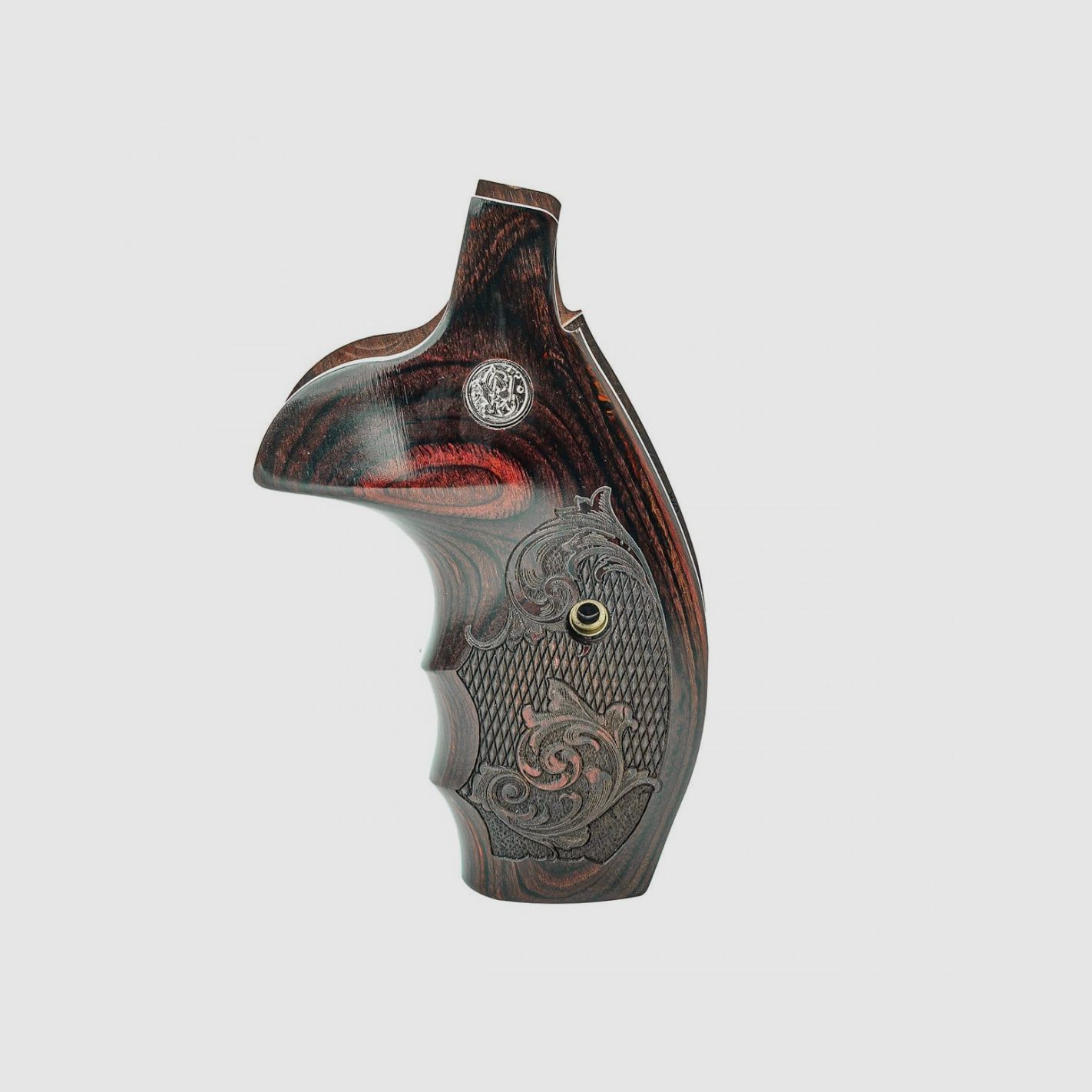S&W N ROUND COMBAT SUPER ROSEWOOD CHECKERED ENGGRAVIERTE MIT SILBERMEDAILLEN, Bild 4 von 4
