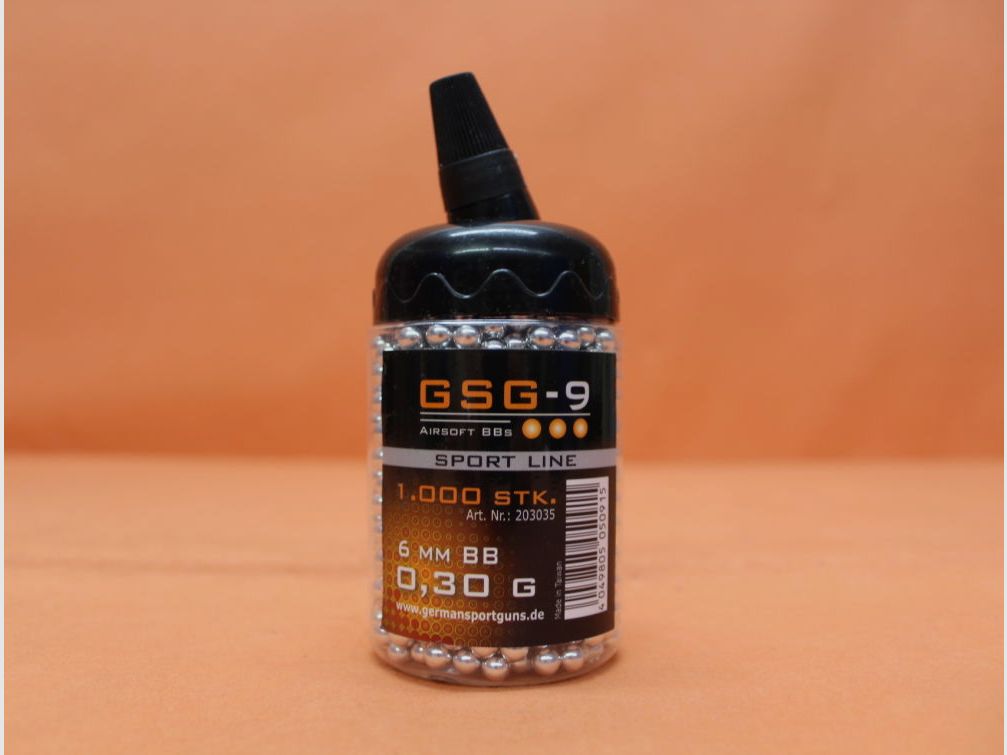 GSG German Sport Guns GSG-9 Sport Line 6mmBB 0,30g Alu (203035) VE 1000 Stück (Flasche)