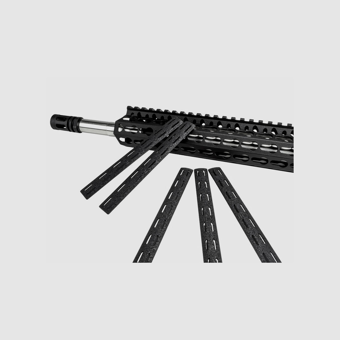 Zestaw pokryć szyn KeyMOD BRAVO COMPANY Czarny