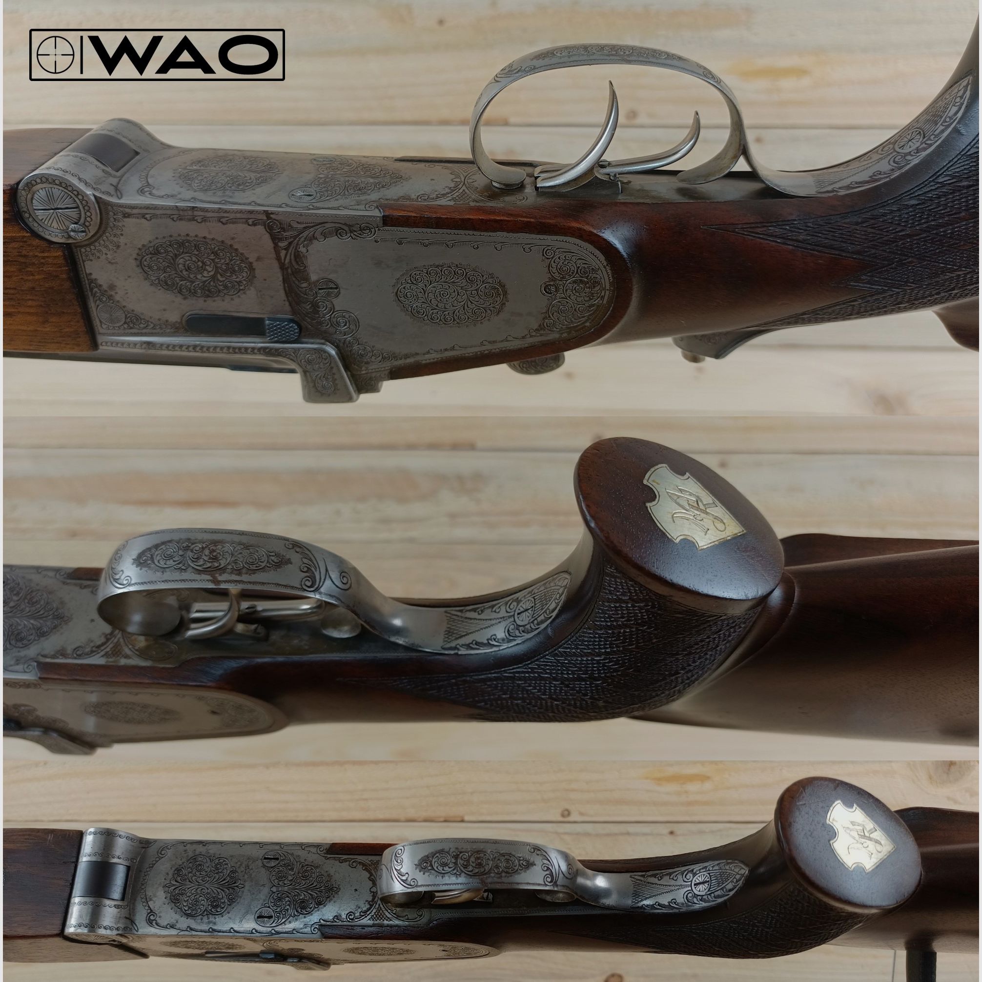 Double express rifle Otto Baier Linden, cal. 9.3x74R, .243Win *Rareté - avec Zeiss Diavari*, image 5 sur 8