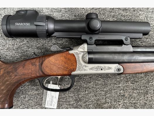 Blaser double rifle drilling 9,3x74R & 20/76 - avec Swarovski Z6i 1-6x24 SR comme neuf !