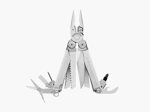 Leatherman WAVE + 2H ze stali nierdzewnej, nylonowy futerał, czarny, M