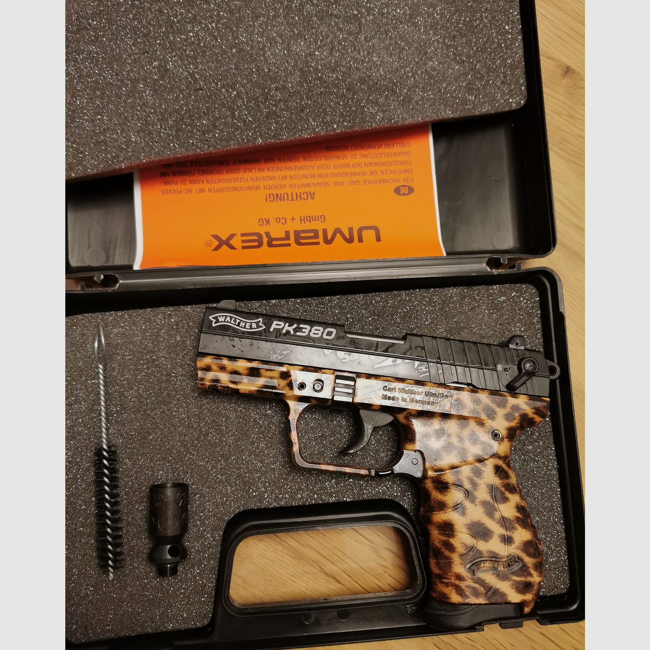 Walther PK 380 Schreckschusspistole  Cheetah Stahlschlitten  PtB  921 meine Letzte !