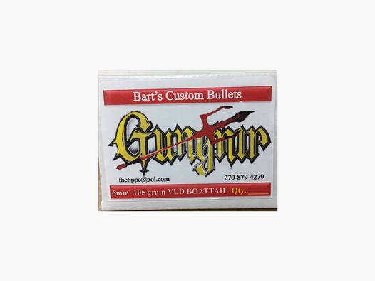 BART'S BALAS CAL. 6MM GUNGNIR VLD 105GR 500UD.