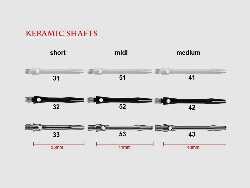 Harrows Darts Technology Tiges Céramiques Courtes Blanches Dart & Accessoires