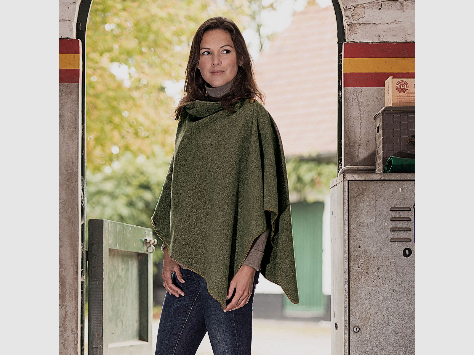 BALENO Damen-Poncho Shirley