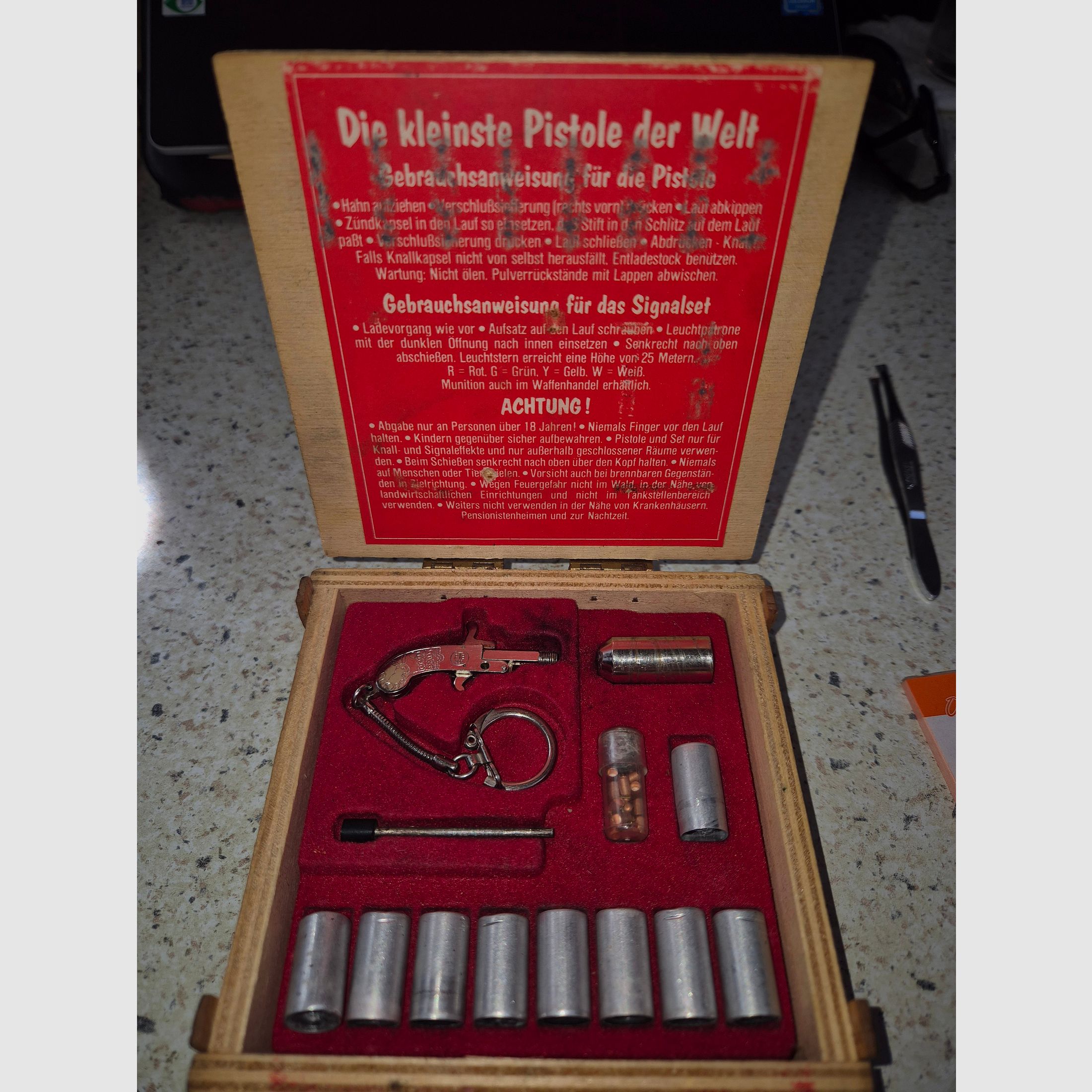 Die kleinste Pistole der Welt,Mini Pistole großer Knall,Berloque Pistole